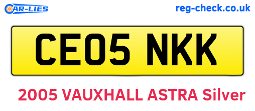 CE05NKK are the vehicle registration plates.