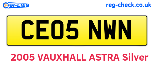 CE05NWN are the vehicle registration plates.