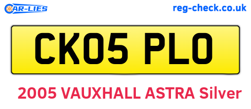 CK05PLO are the vehicle registration plates.