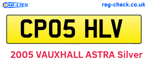 CP05HLV are the vehicle registration plates.