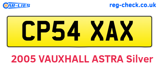 CP54XAX are the vehicle registration plates.
