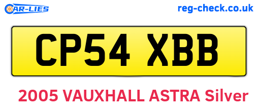 CP54XBB are the vehicle registration plates.