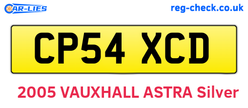 CP54XCD are the vehicle registration plates.
