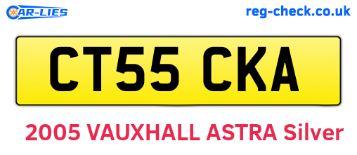 CT55CKA are the vehicle registration plates.