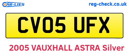CV05UFX are the vehicle registration plates.