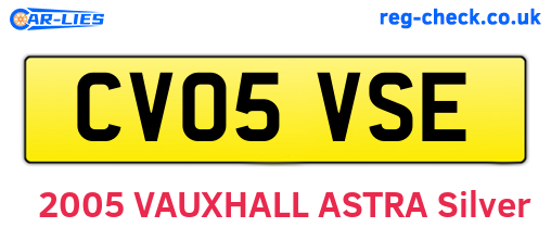 CV05VSE are the vehicle registration plates.
