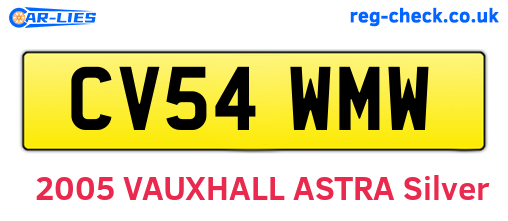 CV54WMW are the vehicle registration plates.