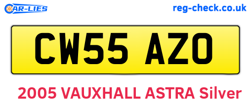 CW55AZO are the vehicle registration plates.
