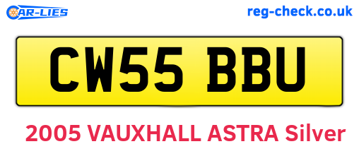 CW55BBU are the vehicle registration plates.