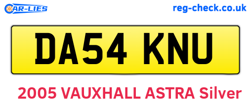 DA54KNU are the vehicle registration plates.