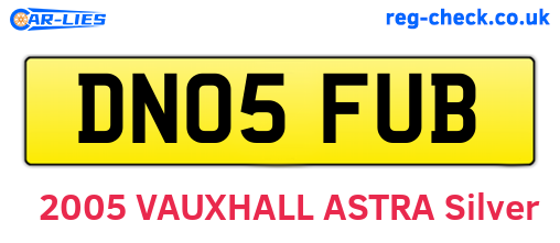 DN05FUB are the vehicle registration plates.