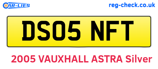 DS05NFT are the vehicle registration plates.
