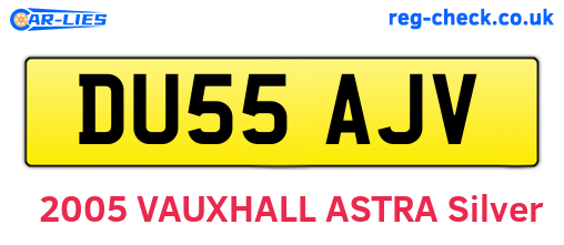 DU55AJV are the vehicle registration plates.