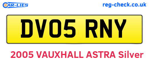 DV05RNY are the vehicle registration plates.