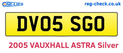 DV05SGO are the vehicle registration plates.