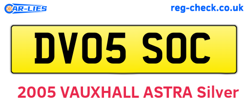 DV05SOC are the vehicle registration plates.