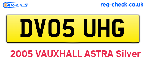 DV05UHG are the vehicle registration plates.