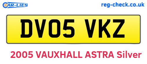 DV05VKZ are the vehicle registration plates.