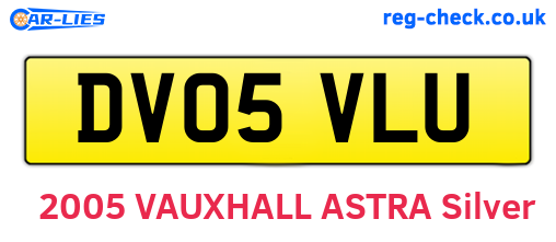 DV05VLU are the vehicle registration plates.