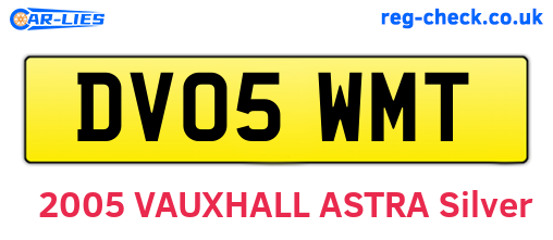 DV05WMT are the vehicle registration plates.
