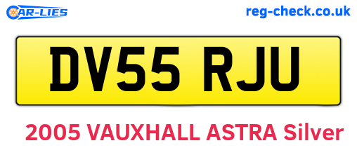 DV55RJU are the vehicle registration plates.