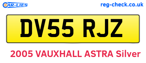 DV55RJZ are the vehicle registration plates.