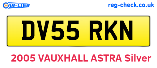 DV55RKN are the vehicle registration plates.