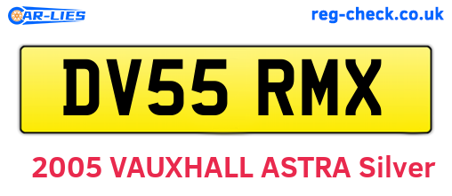 DV55RMX are the vehicle registration plates.