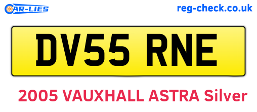 DV55RNE are the vehicle registration plates.