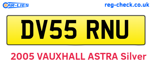 DV55RNU are the vehicle registration plates.