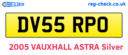 DV55RPO are the vehicle registration plates.