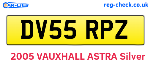 DV55RPZ are the vehicle registration plates.