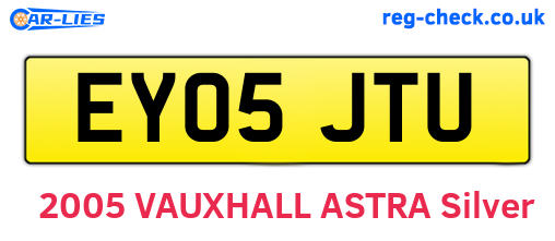 EY05JTU are the vehicle registration plates.