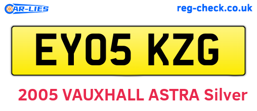 EY05KZG are the vehicle registration plates.