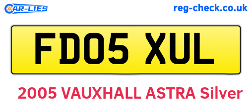 FD05XUL are the vehicle registration plates.