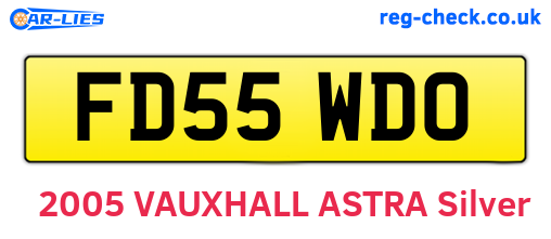 FD55WDO are the vehicle registration plates.