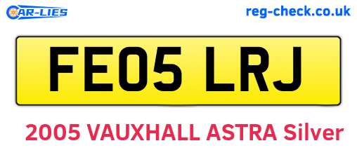 FE05LRJ are the vehicle registration plates.