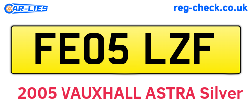 FE05LZF are the vehicle registration plates.