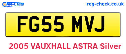 FG55MVJ are the vehicle registration plates.