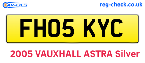 FH05KYC are the vehicle registration plates.