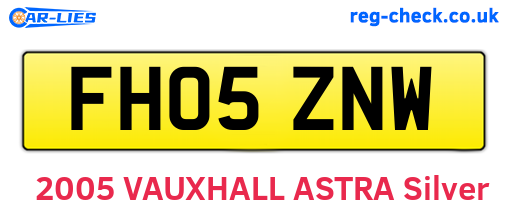 FH05ZNW are the vehicle registration plates.
