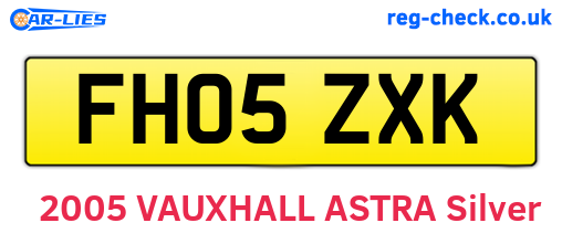 FH05ZXK are the vehicle registration plates.
