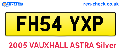 FH54YXP are the vehicle registration plates.