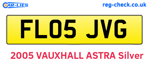 FL05JVG are the vehicle registration plates.