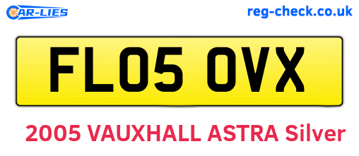 FL05OVX are the vehicle registration plates.