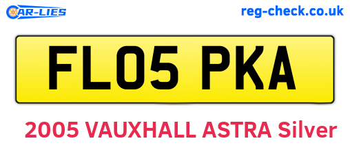 FL05PKA are the vehicle registration plates.