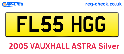 FL55HGG are the vehicle registration plates.