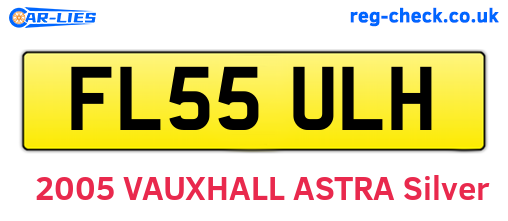 FL55ULH are the vehicle registration plates.
