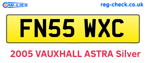 FN55WXC are the vehicle registration plates.