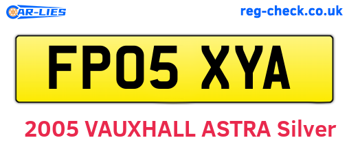 FP05XYA are the vehicle registration plates.